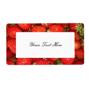 Aardbeienjam label stickers