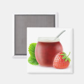 Aardbeienjam Magneet (Voorkant / Achterkant)