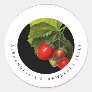 Aardbeienjam of -gelei   Vanuit mijn keuken Ronde Sticker