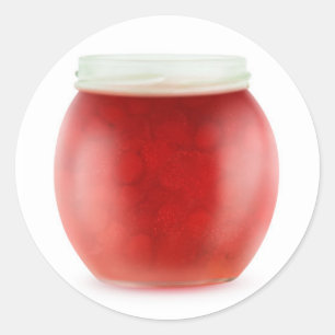 Aardbeienjam Ronde Sticker