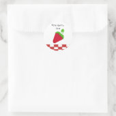 Aardbeienjam Ronde Sticker (Tas)