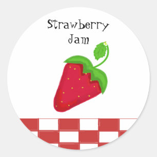 Aardbeienjam Ronde Sticker