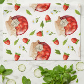 Aardbeienjam Theedoek (Gevouwen)