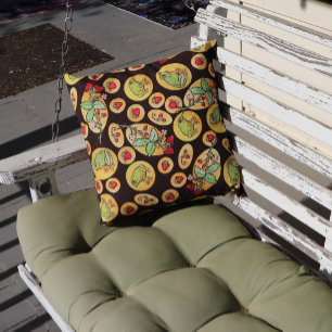 Aardbeienkikkers voor eeuver buitenkussen