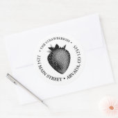  aardbeienklassieke ronde sticker (Envelop)