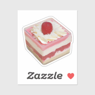 Aardbeienkokosnoot gelaagd dessert sticker
