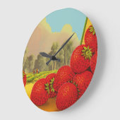  aardbeienkrat Art Kitchen Clock Grote Klok (Hoek)