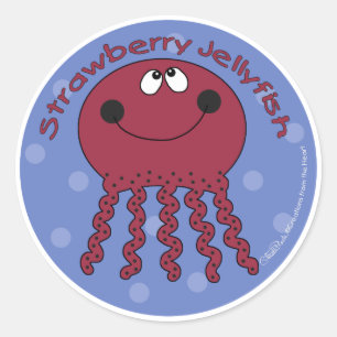 aardbeienkwal ronde sticker