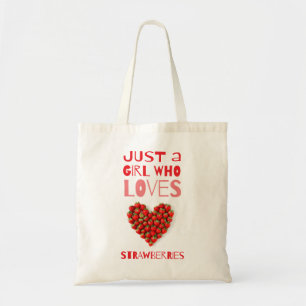 aardbeienliefde tote bag