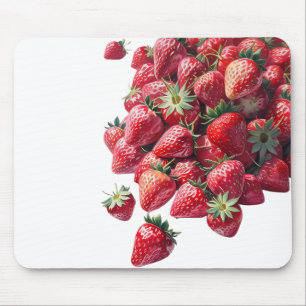 Aardbeienliefhebbers - verspreid handvol fruitpatr muismat