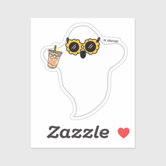 Aardbeienlimonade spook sticker (Vel)