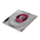 Aardbeienlippen Tegeltje (Zijkant)