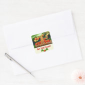 Aardbeienmand ~ Goed Ronde Sticker (Envelop)