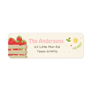 Aardbeienmarkt Aardbei Return Address Labels