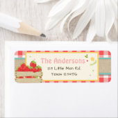 Aardbeienmarkt Aardbei Return Address Labels (Insitu)