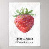 aardbeienmarkt poster (Voorkant)