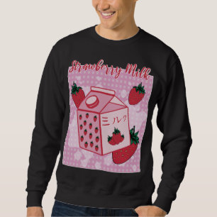 Aardbeienmelk Japans Retro 90s Anime Fruit AES Trui