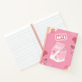 Aardbeienmelk schattig 💗🥛🍓 notitieboek (Binnen)