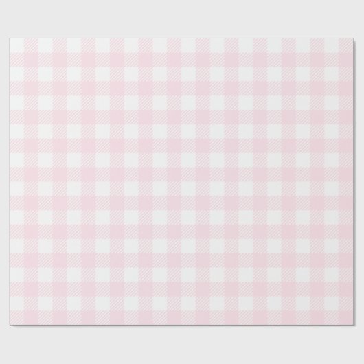 aardbeienmilkshake roze buffel geruit cadeaupapier (Vlak)