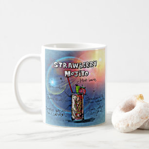 Aardbeienmojito (#11 van 12 Drink Recipe Set) Koffiemok