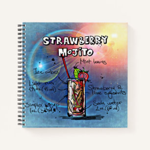 Aardbeienmojito (#11 van 12 Drink Recipe Set) Notitieboek