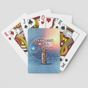 Aardbeienmojito (#11 van 12 Drink Recipe Set) Pokerkaarten