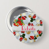 Aardbeiennaam Button ~ Button/Pin (Voorkant /achterkant)