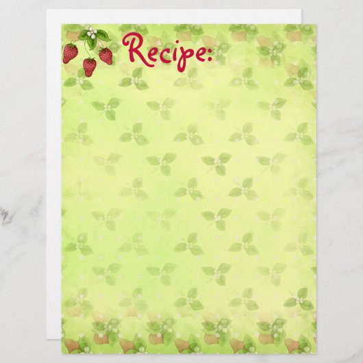 Aardbeienpapier (Voorkant / Achterkant)