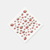 aardbeienpapier servet (Hoek)