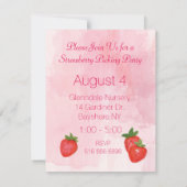 Aardbeienpartij Kaart (Achterkant)