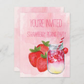 Aardbeienpartij Kaart (Voorkant / Achterkant)