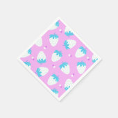 Aardbeienpastel roze servet (Hoek)