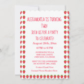 Aardbeienpatronen Party Custom Age 2e Verjaardag Kaart (Voorkant)