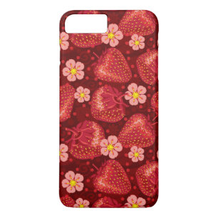 Aardbeienpatroon 2 2 iPhone 8 plus / 7 plus hoesje