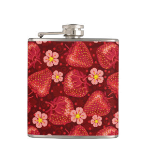 Aardbeienpatroon 2 2 heupfles