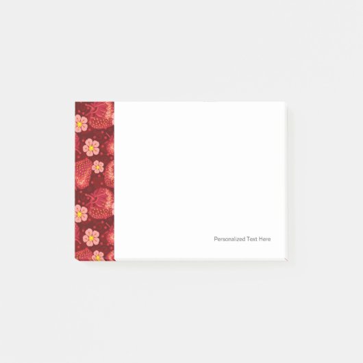 Aardbeienpatroon 2 2 post-it® notes (Voorkant)