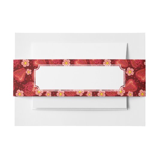 Aardbeienpatroon 2 2 uitnodigingen wikkel (Voorkant Voorbeeld)