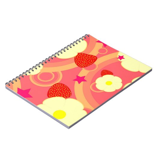 Aardbeienpatroon 2 notitieboek (Linkerzijde)