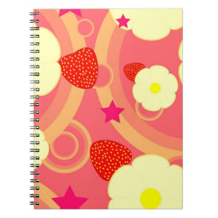 Aardbeienpatroon 2 notitieboek