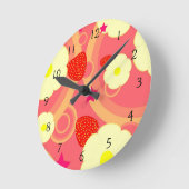 Aardbeienpatroon 2 ronde klok (Hoek)