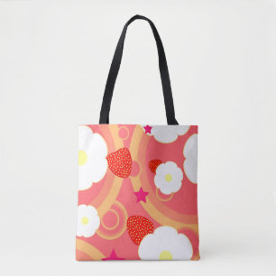 Aardbeienpatroon 2 tote bag
