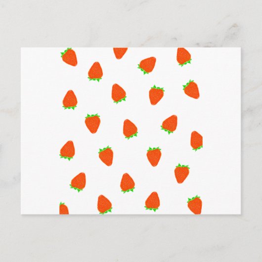 aardbeienpatroon briefkaart (Voorkant)