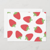 Aardbeienpatroon Briefkaart (Voorkant / Achterkant)