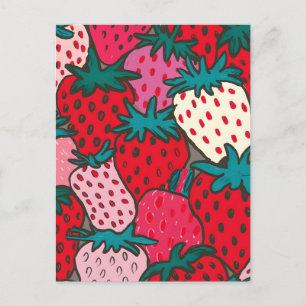 Aardbeienpatroon Briefkaart