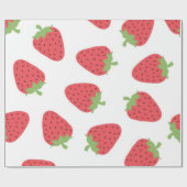 Aardbeienpatroon Cadeaupapier (Vlak)