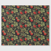 aardbeienpatroon cadeaupapier (Vlak)