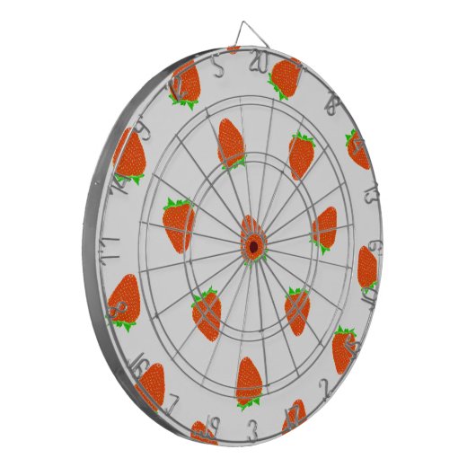 aardbeienpatroon dartbord (Voorkant Links)