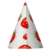 Aardbeienpatroon Feesthoedjes (Achterkant)