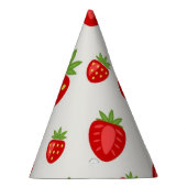 Aardbeienpatroon Feesthoedjes (Rechts)