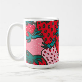 Aardbeienpatroon Koffiemok